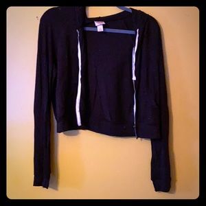 Mossimo cropped zip up hoodie